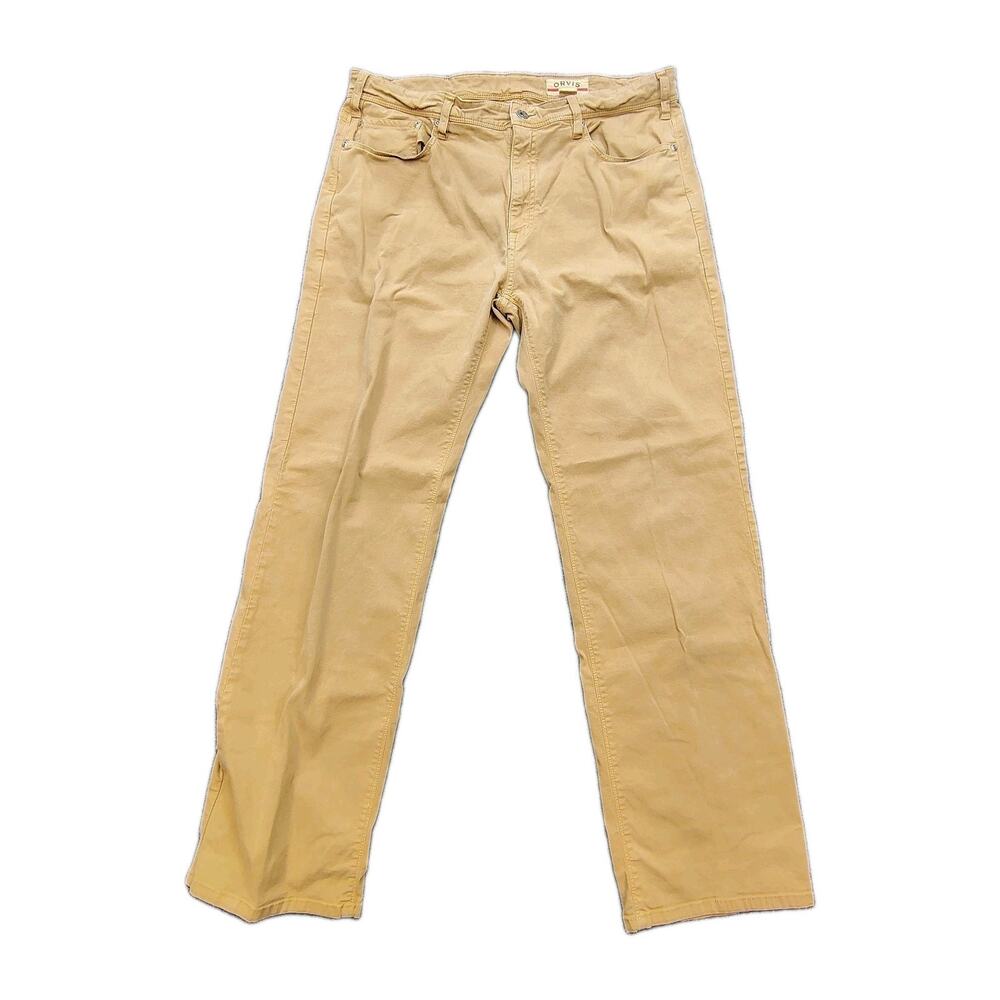 Orvis Five Pocket Brown Pants Mens Size 36x32 Fast Shipping Canvas Outdoor